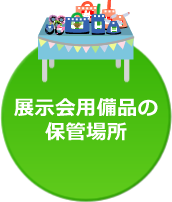 展示会用備品の保管場所