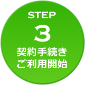 契約手続き、ご利用開始
